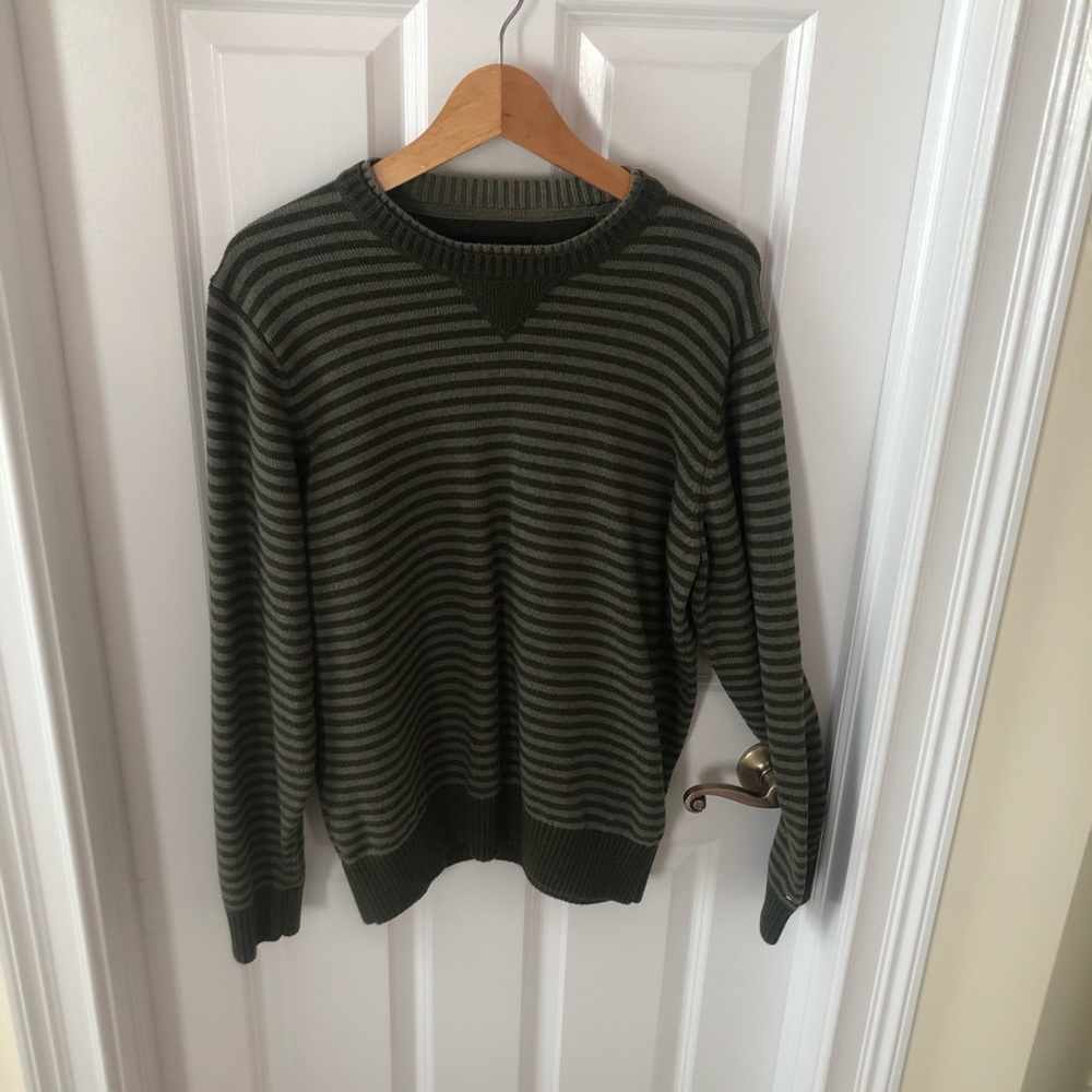 Tommy Hilfiger Green Striped Sweater Men’s Medium